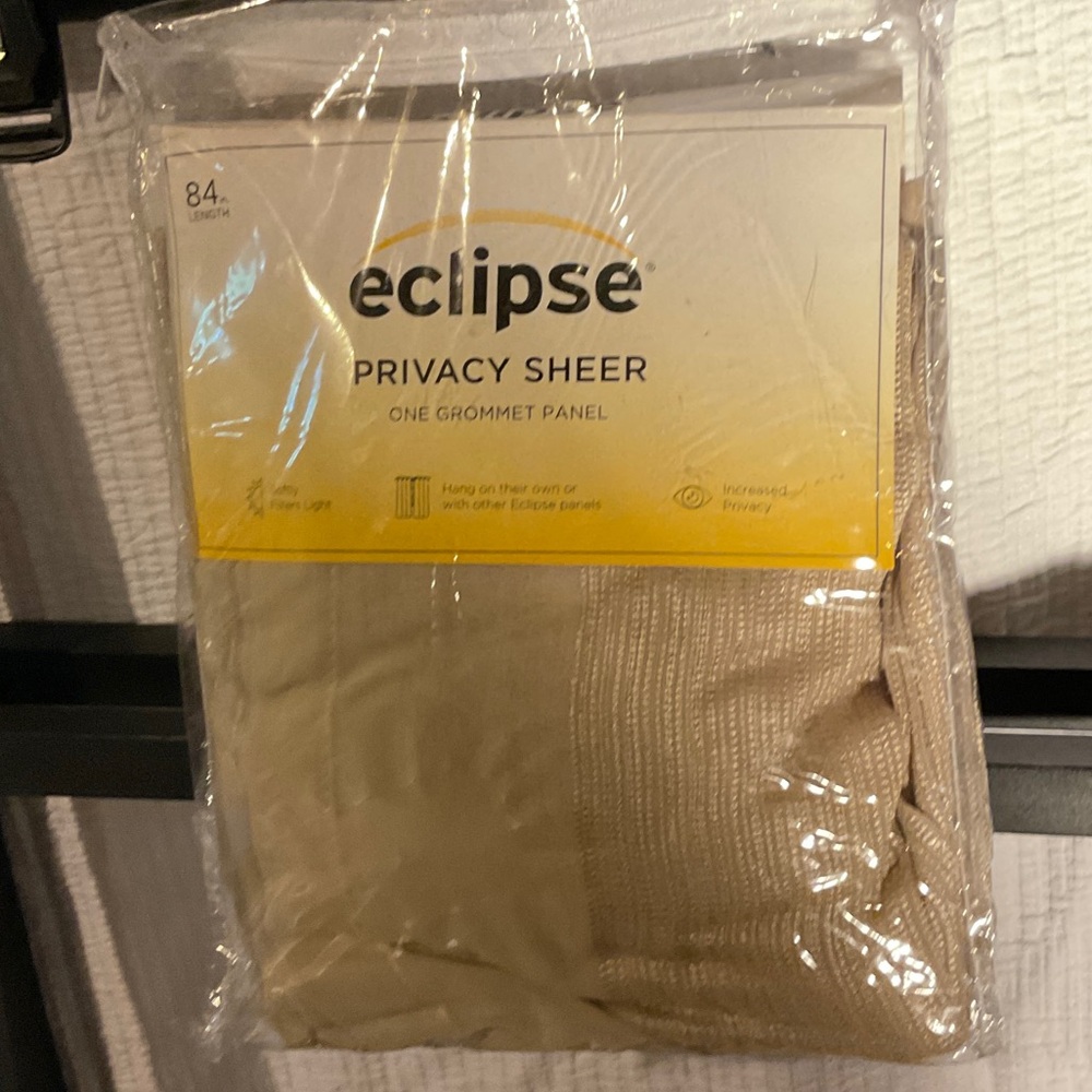 Eclipse Privacy Sheer Curtain - Beige